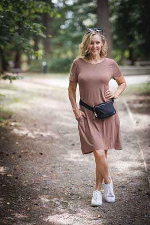 PD-16706 - BAMBOO KNIT TSHIRST DRESS WITH POCKETS - Colors: BLACK. MOCHA, NAVY - Available Sizes:XS-XXL - Catalog Page:39 